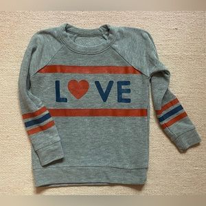 CHASER Girls Grey Love Sweatshirt - 3 Years